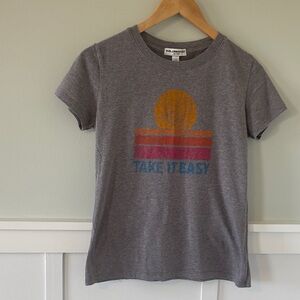Sub_Urban Riot Gray Tee with Sunset Graphic